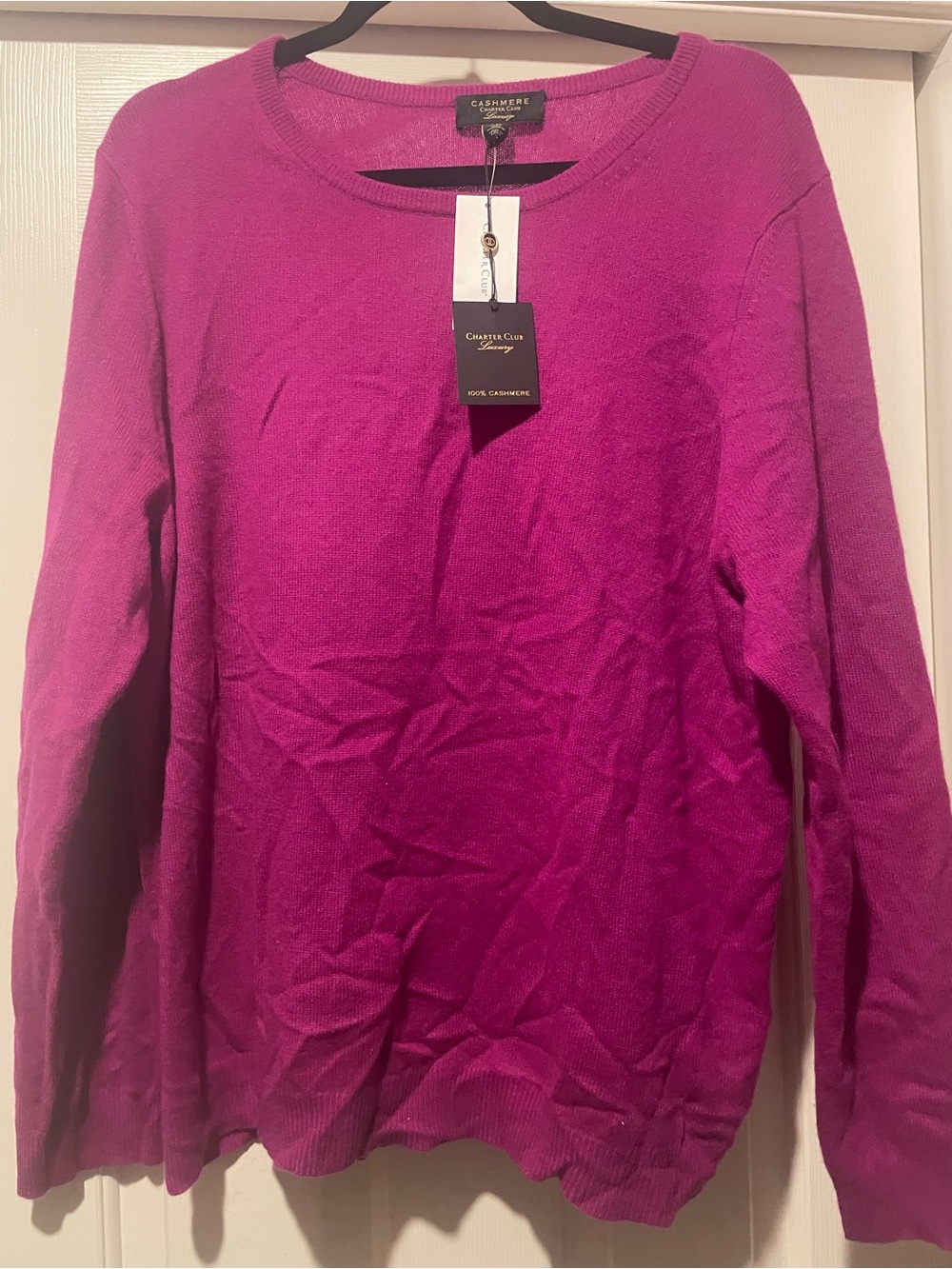 Charter Club Women's Bright Fuchsia V-Neck Sweater